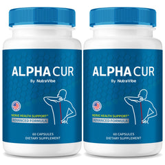NutraVibe AlphaCur Capsules bottle with 2-pack packaging