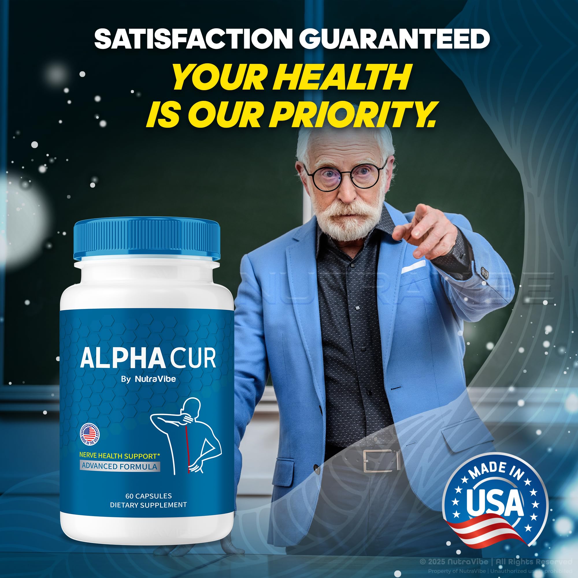 Lifestyle image suggesting improved nerve health with AlphaCur