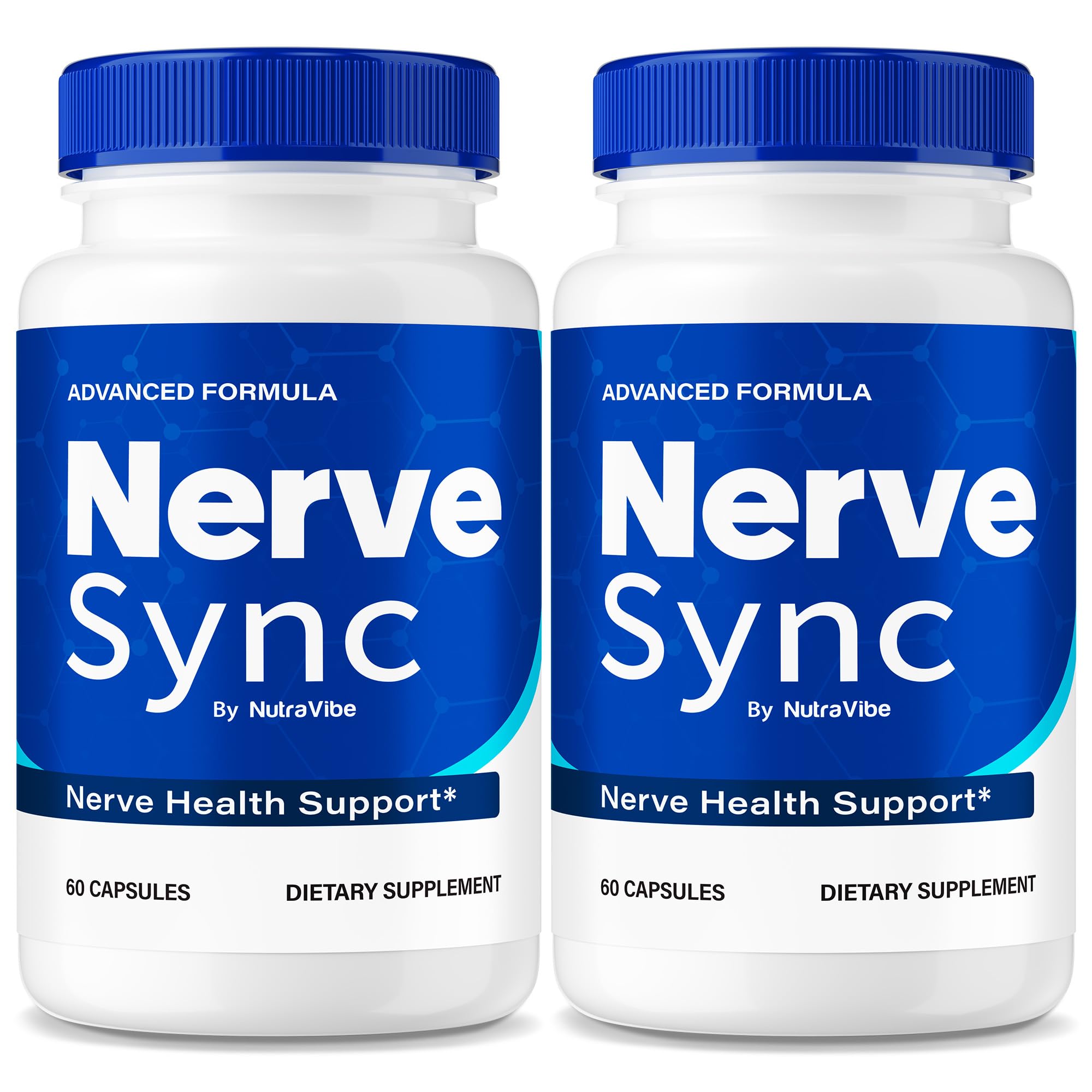 NutraVibe Nerve Sync bottle with 120 capsules