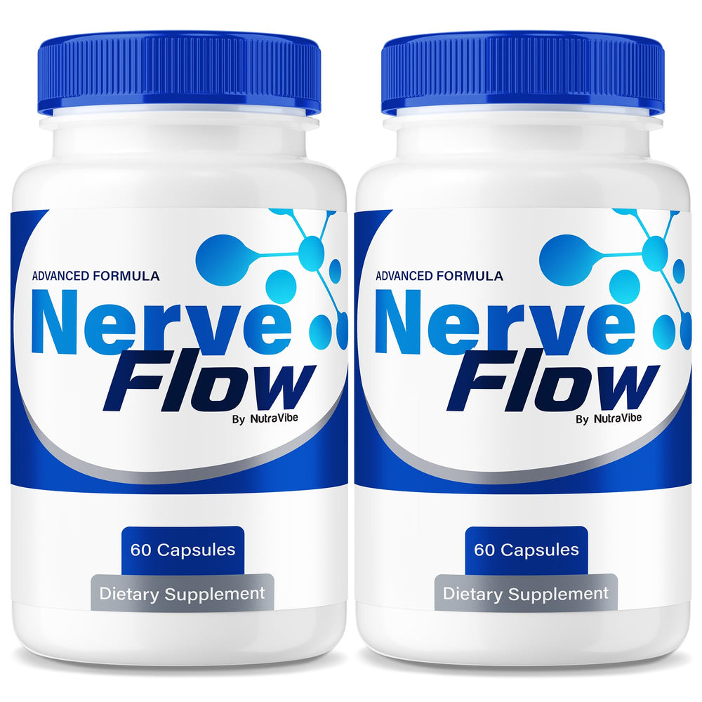 NutraVibe Nerve Flow bottle front for daily nerve support.