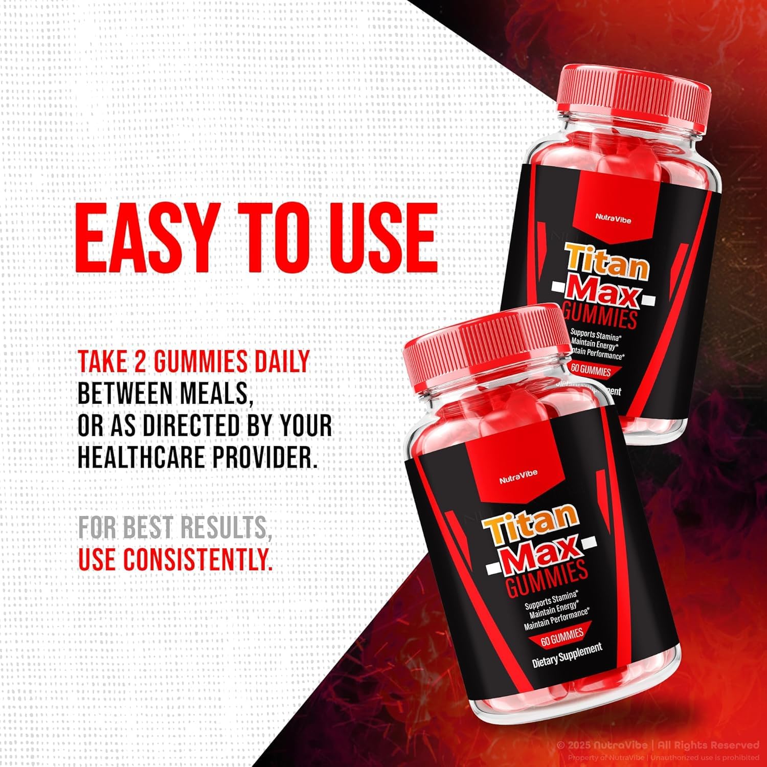 Great tasting NutraVibe Titan Max Gummies for daily use