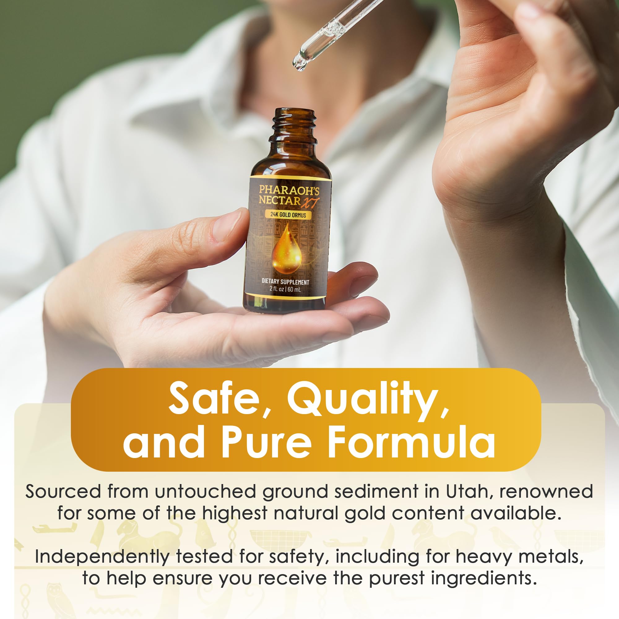 Utah-sourced gold sediment safety and purity note