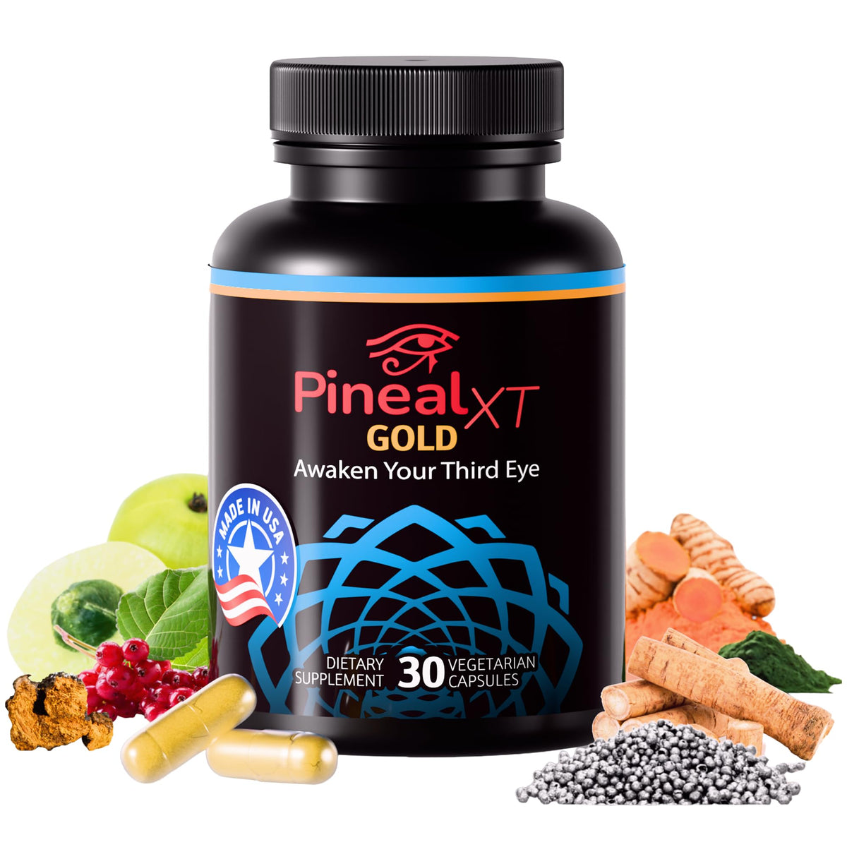 Nutraville Pineal XT Gold bottle front view