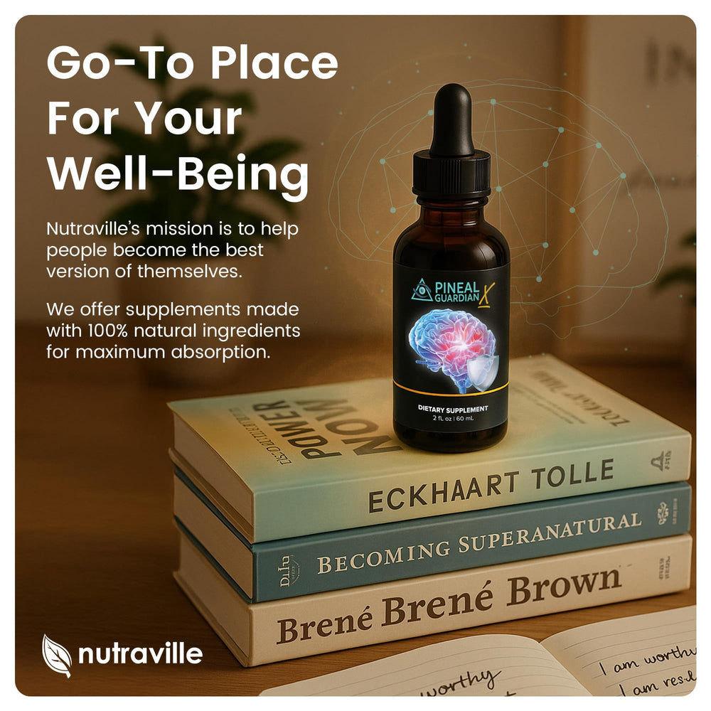 Nutraville branding and Pineal Guardian X logo