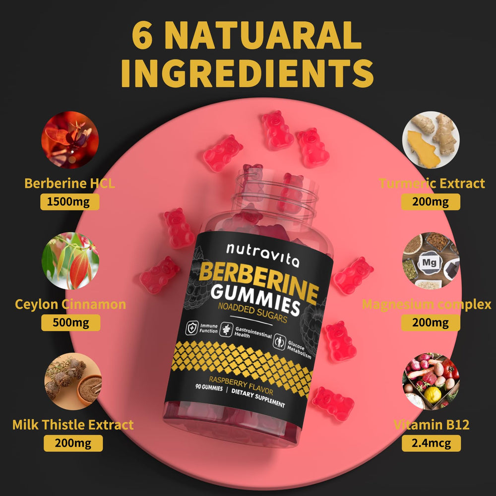 Ingredients highlights for Nutravita Berberine Gummies