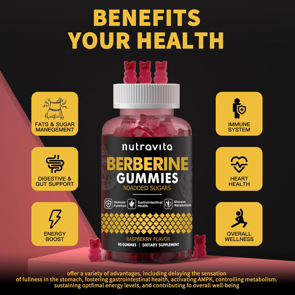 Ingredients panel for Nutravita Berberine Gummies