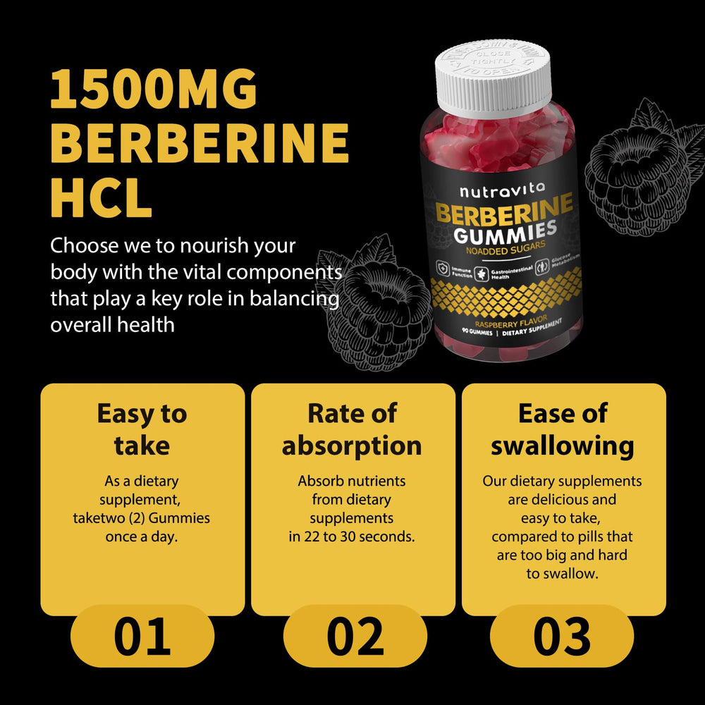 Nutravita Berberine Gummies packaging label