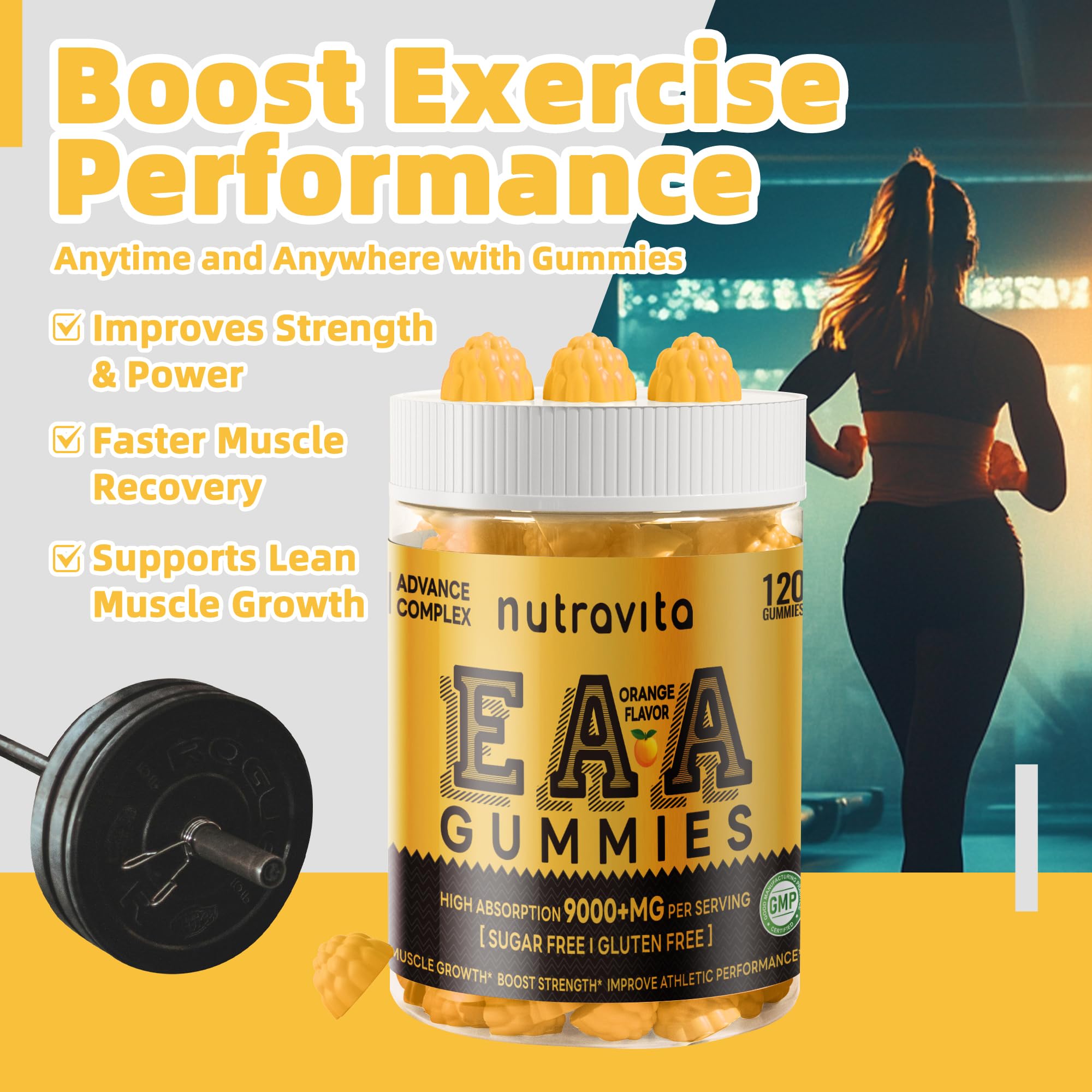 Nutravita EAA Gummies bottle on shelf