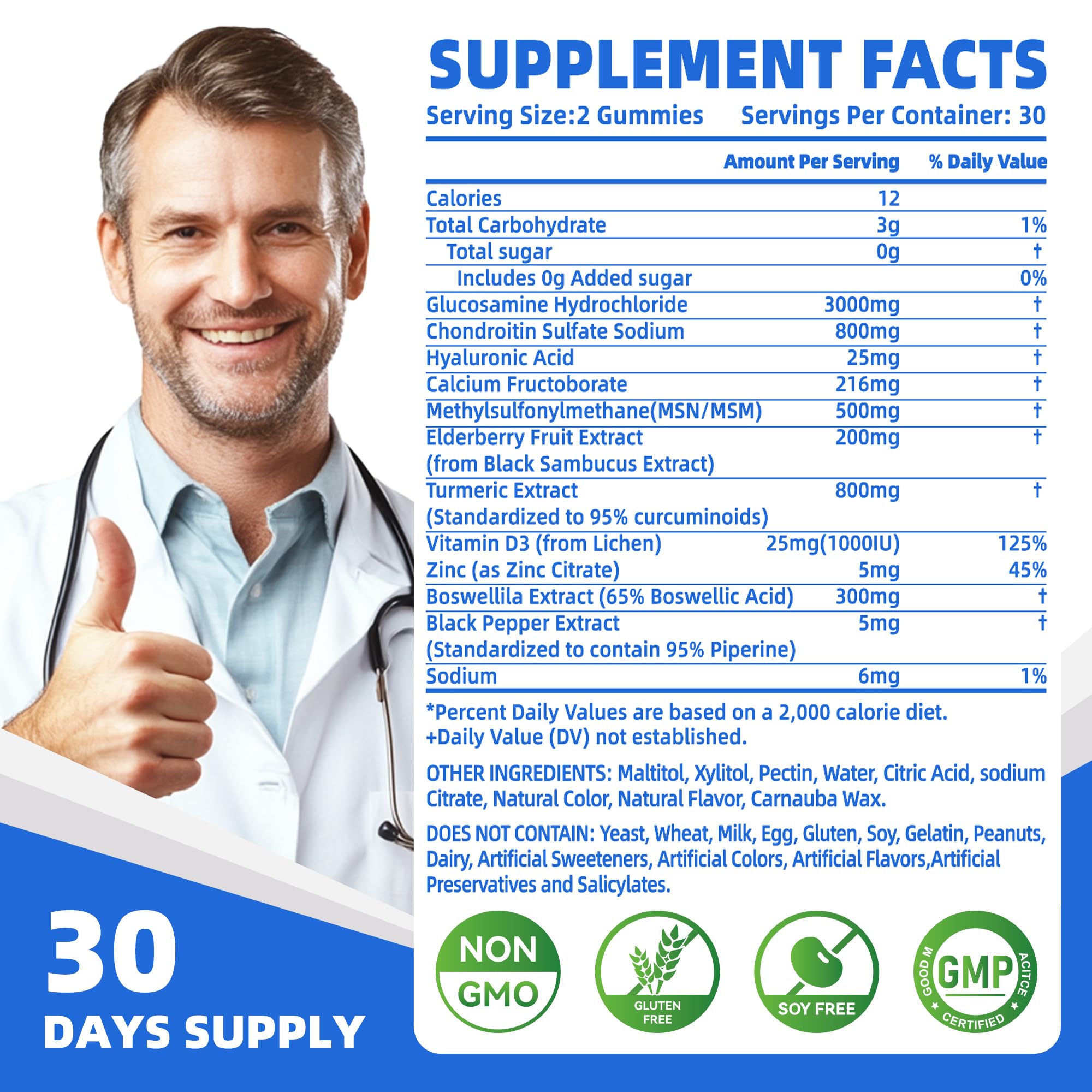 Close-up of blueberry-flavored gummies in a bottle