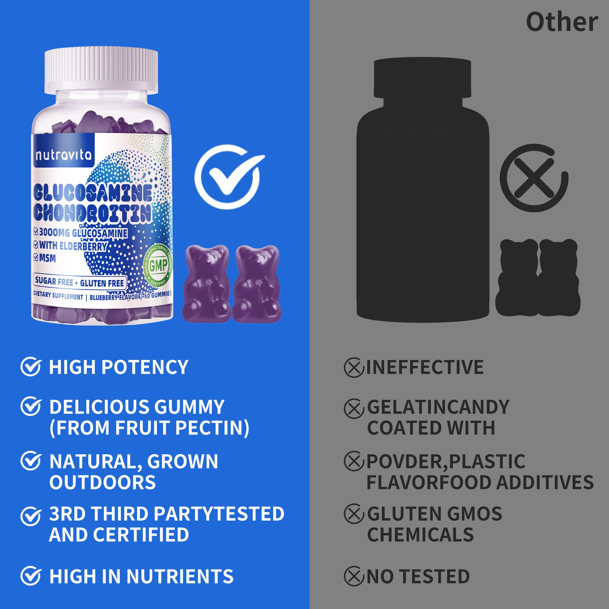 Healthy joint support and immune health gummies