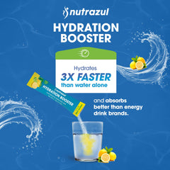 Nutrazul Hydration Booster lemon-lime stick delivering refreshing flavor and hydration.