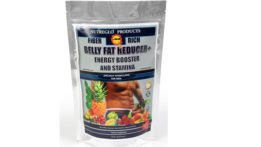 NUTREGLO Male Belly Fat Reducer 8oz bottle and packaging