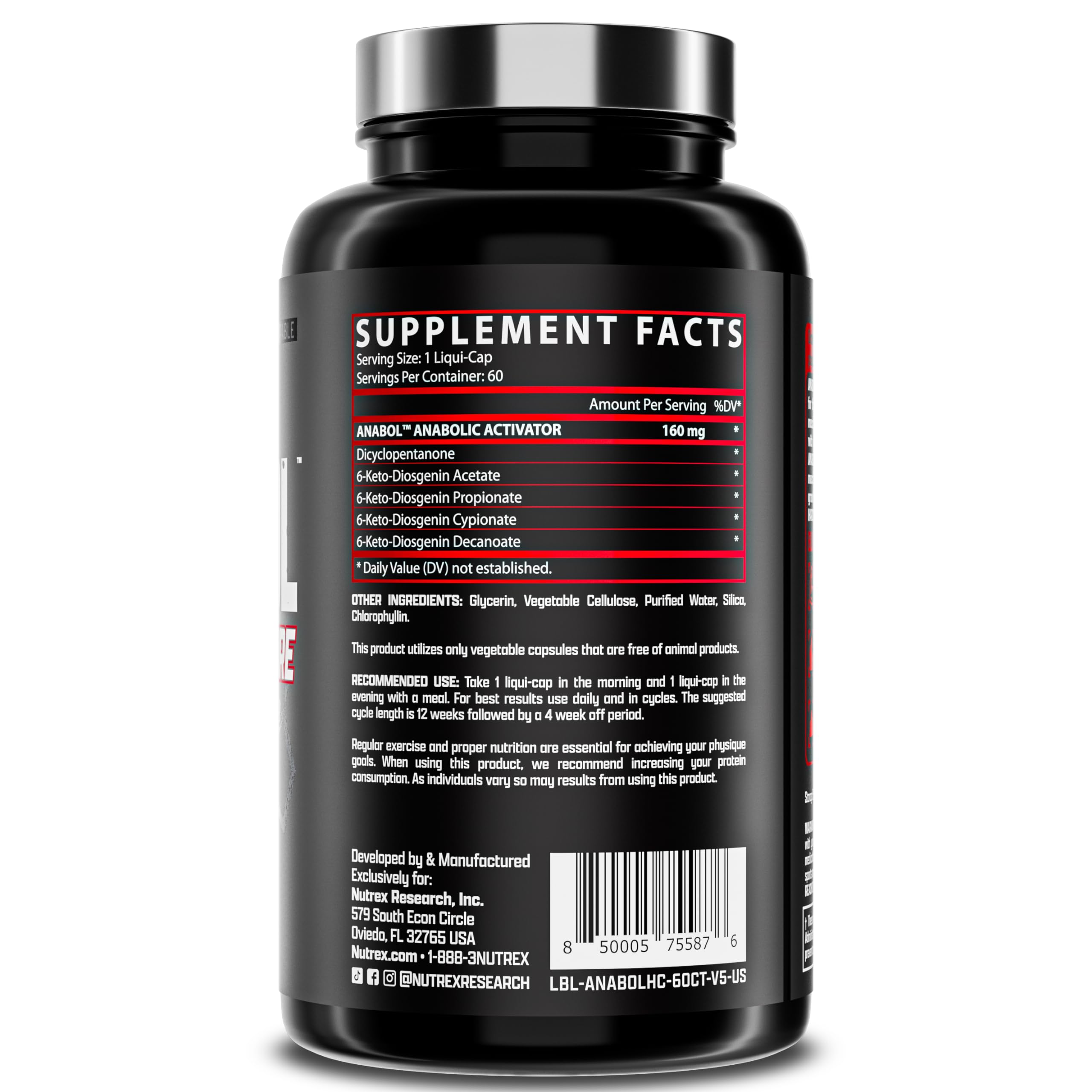 60 vegetarian capsules inside bottle