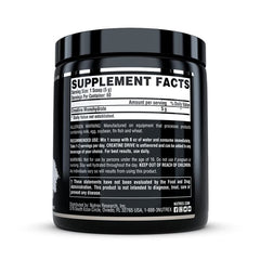 Scoop of Nutrex Creatine Monohydrate powder with container