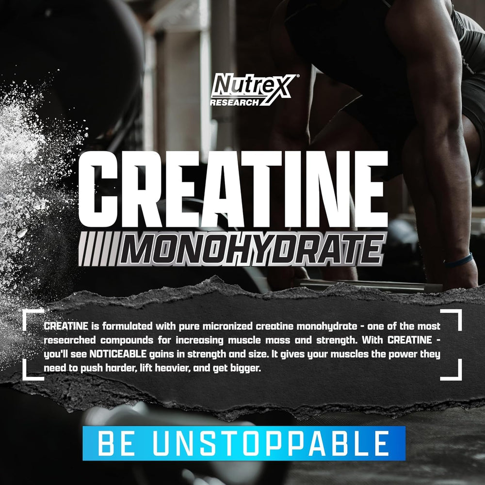 Nutrex creatine monohydrate packaging front and back