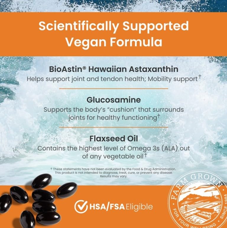 JointAstin ingredients: glucosamine and flaxseed oil