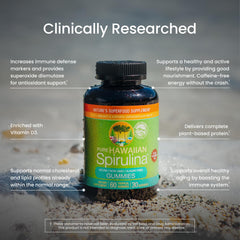 Pure Hawaiian Spirulina ingredients and nutrients