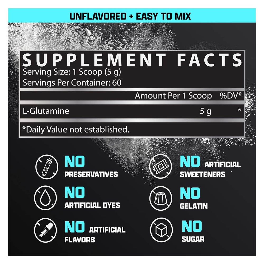 Scooper showing 5g L-Glutamine per serving