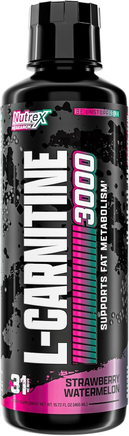 Nutrex Liquid Carnitine 3000 bottle front – Strawberry Watermelon flavor