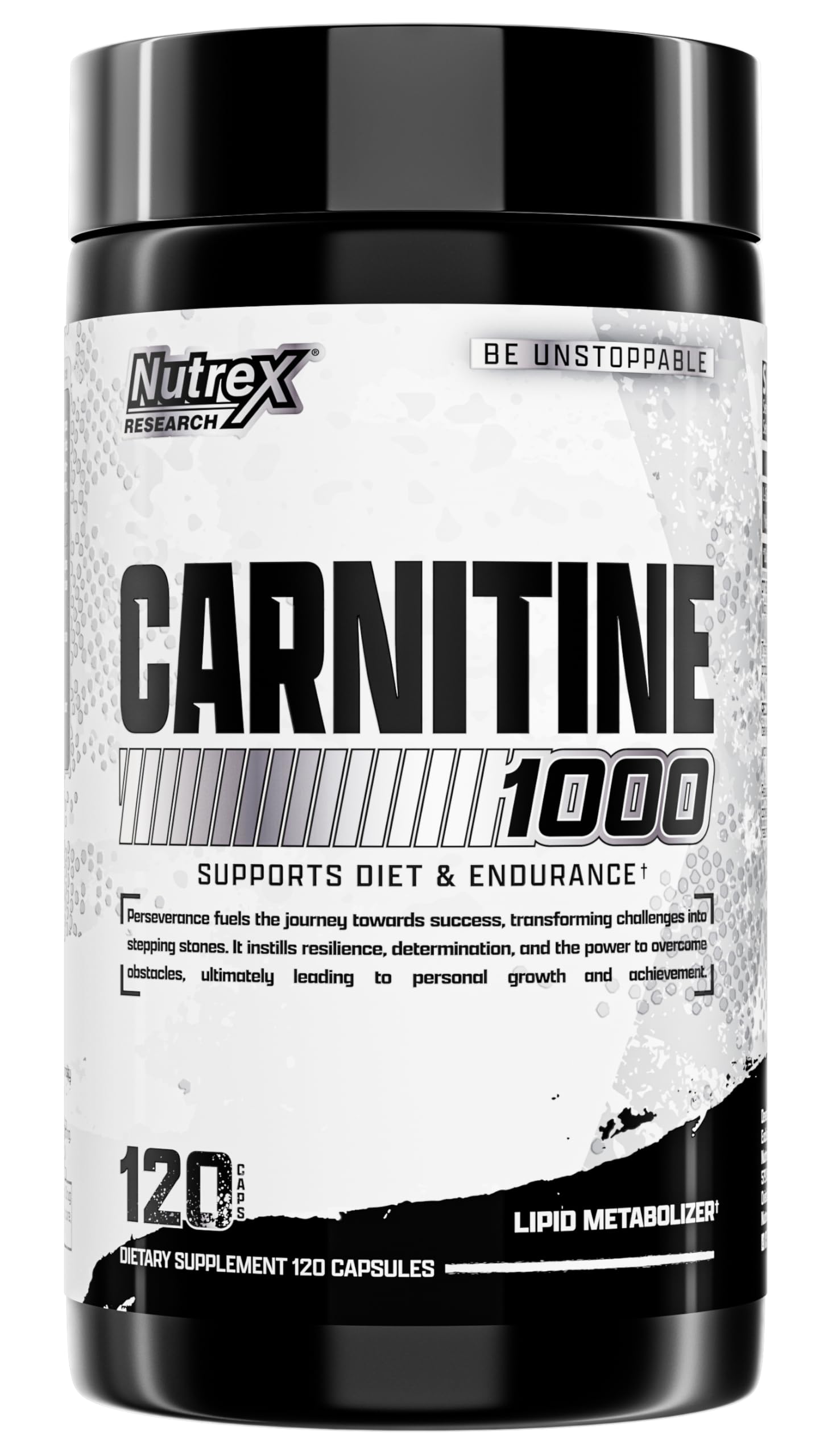 Nutrex Research Lipo-6 L Carnitine 1000mg bottle front view for energy support