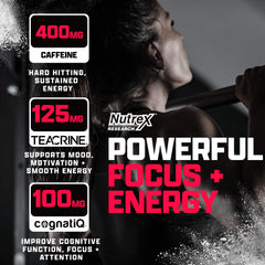 Nutrex Research OUTLIFT Amped powder dissolving in water shows vivid color while hydrating