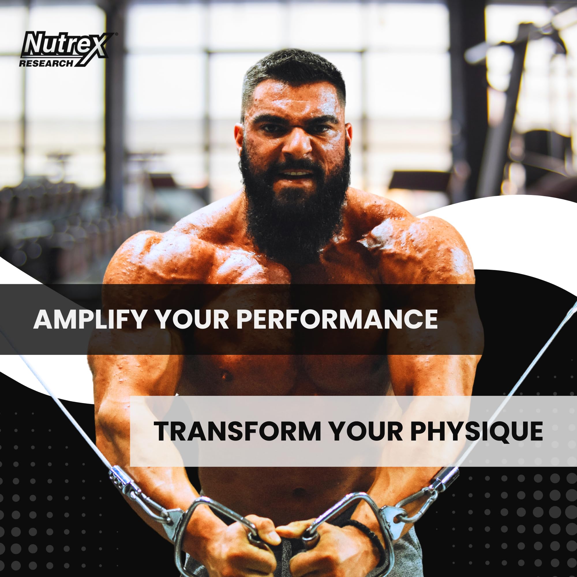 Nutrex Research T-UP capsules on gym bench, targeting endurance and energy during training.