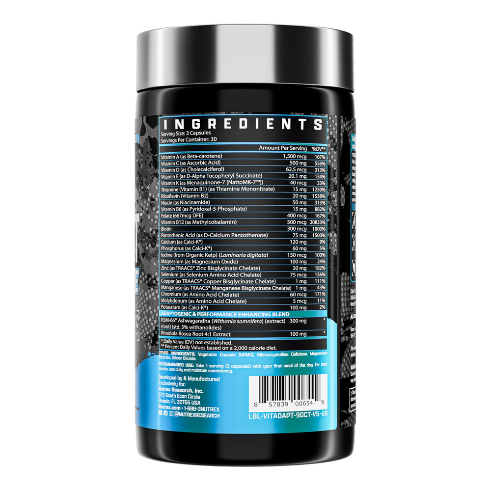 Athlete training with Nutrex Vitadapt during workout