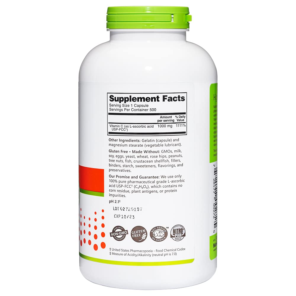 NutriBiotic Vitamin C 1000 mg capsules ingredients