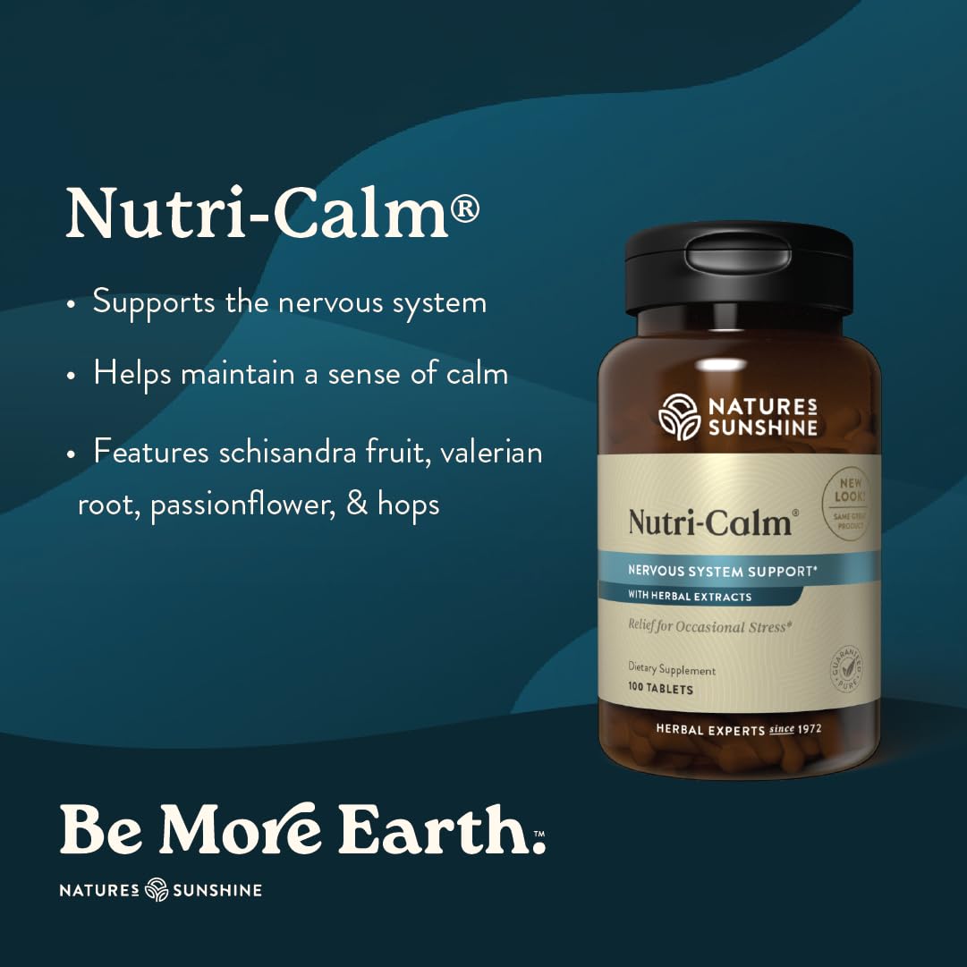 Close-up of Nutri-Calm bottle label
