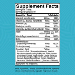 Nutri-Calm bottle back label with supplement facts