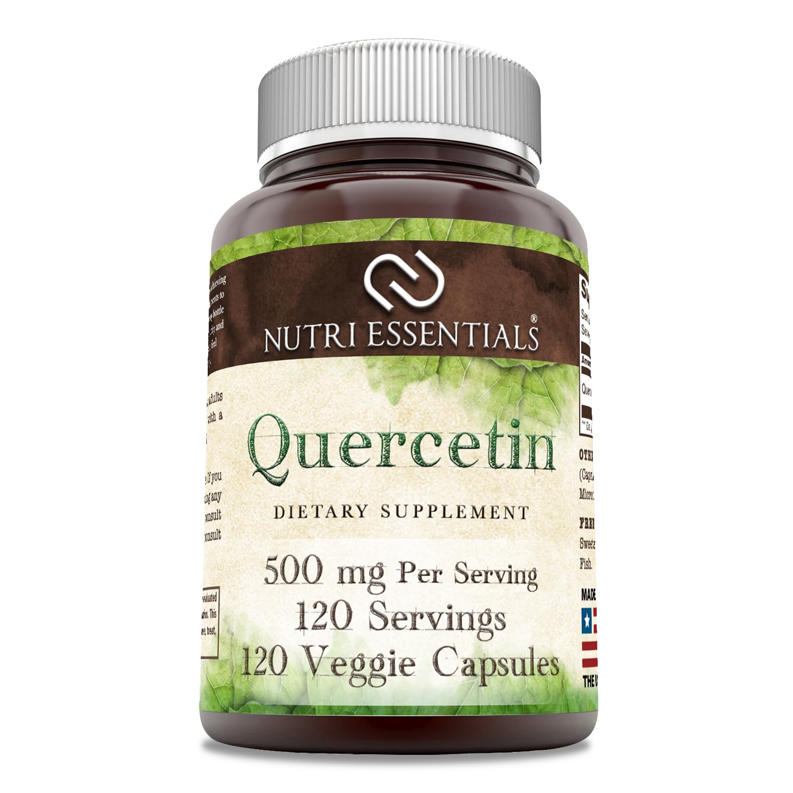 Nutri Essentials Quercetin 500 mg bottle front view
