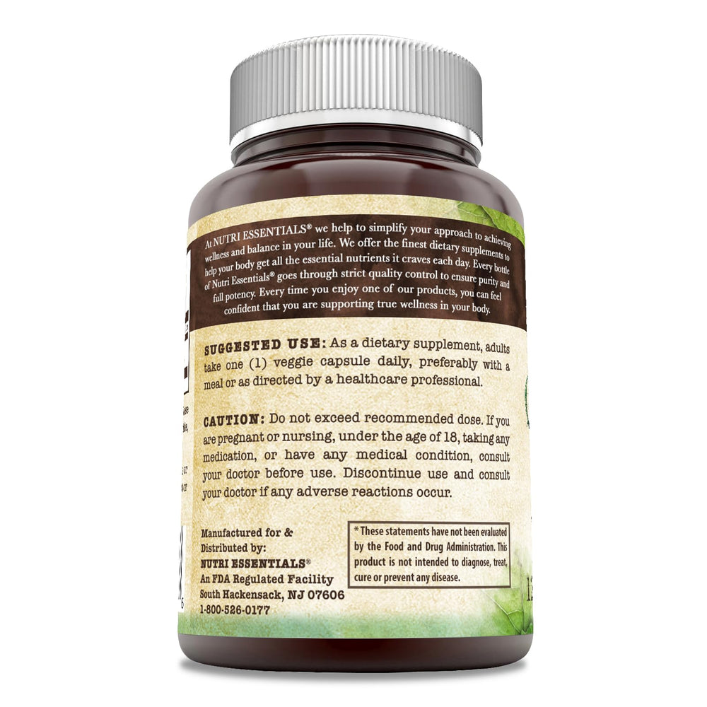 Close-up of Quercetin 500 mg bottle label