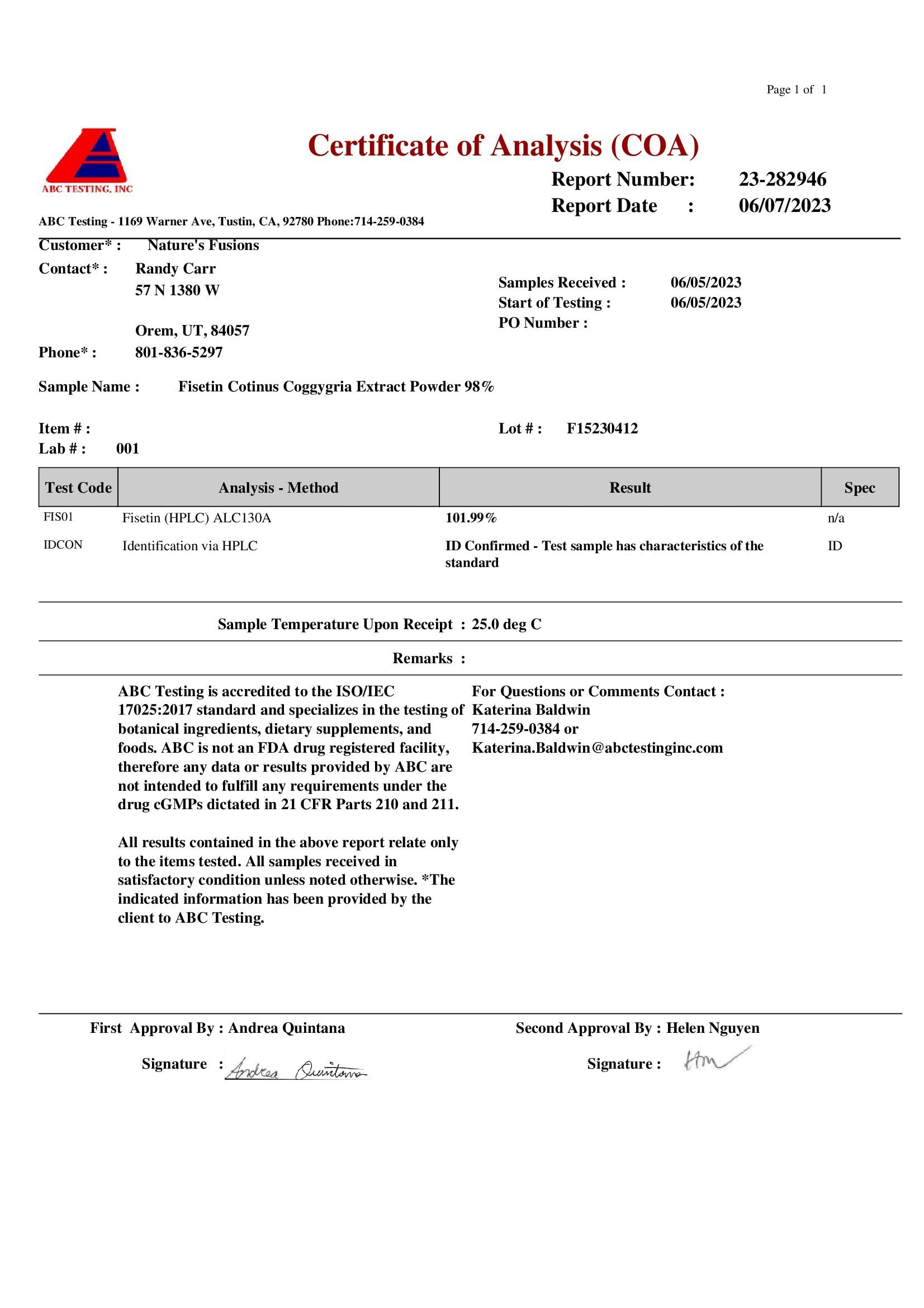 Close-up of Nutri Fisetin capsules 500mg
