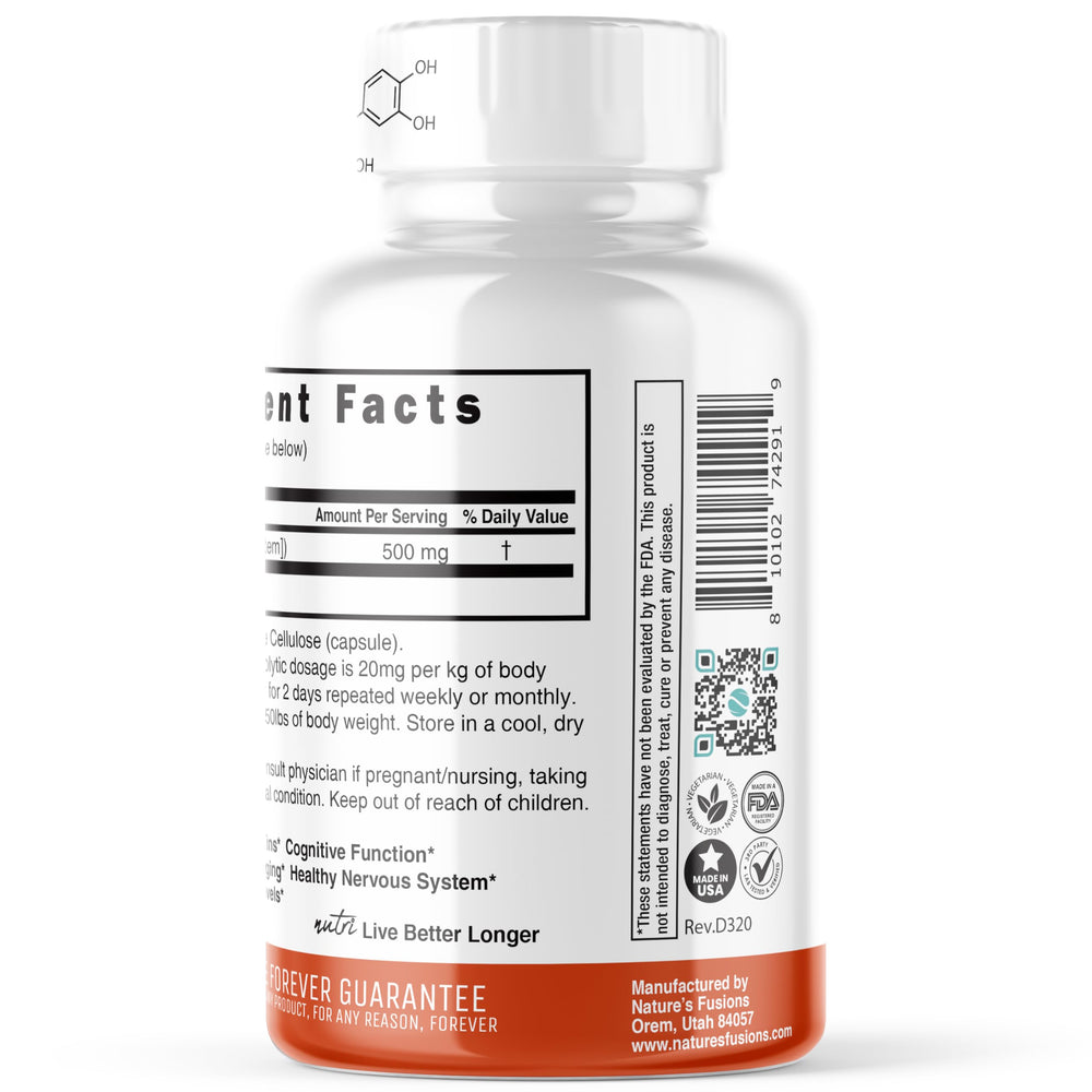 Nutri Fisetin 500mg capsules in packaging