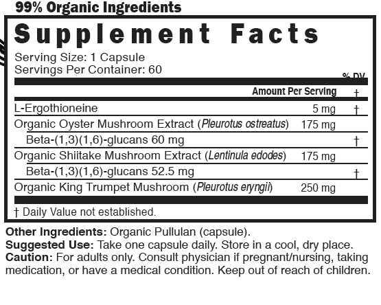 Nutri L Ergothioneine packaging with 60 capsules