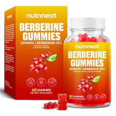 NutriNeat Berberine Gummies bottle label, 60 count