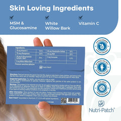 NUTRI-PATCH Inflam applied to clean dry skin on forearm
