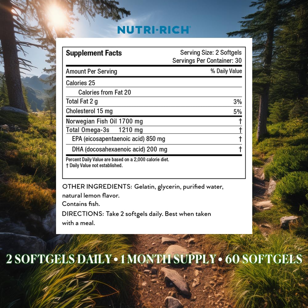 Concept image of daily wellness with Omega-3 softgels