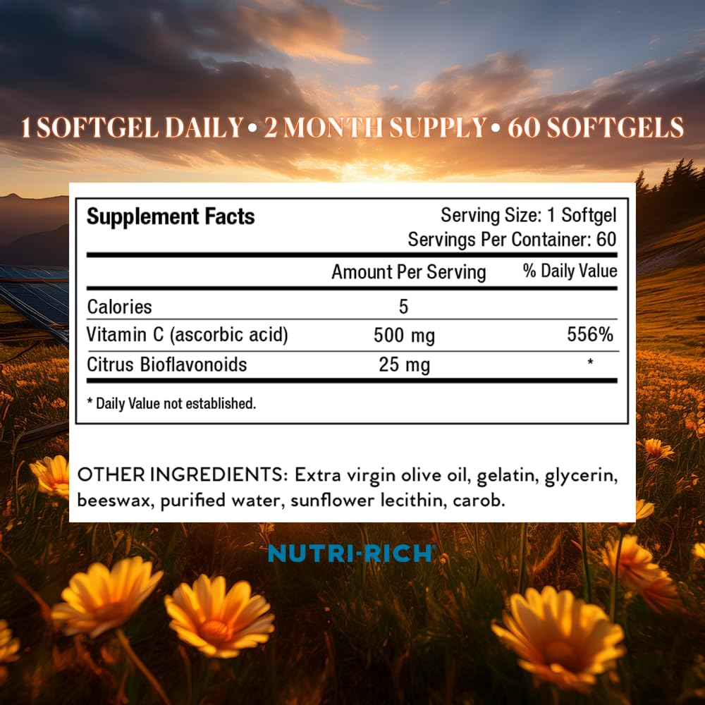 Icons indicating gluten-free and soy-free formulation