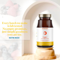 Close-up label showing formula and ingredients