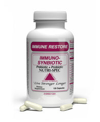 Nutri-Spec Immune Restore probiotic and prebiotic bottle with 120 capsules