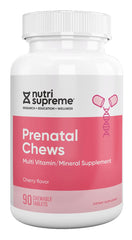 Nutri Supreme Prenatal Vitamin bottle with cherry-flavored chews