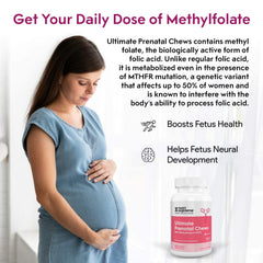 Nutrition facts panel for Nutri Supreme Prenatal Vitamin