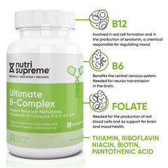 NUTRI-SUPREME RESEARCH open bottle with capsules visible showing capsule count and daily supply