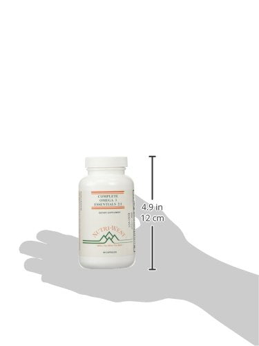 Lifestyle image showing omega-3 supplement on a desk