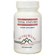 Nutri-West Total ENZYMES 120 supplement bottle with label