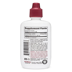 NutriBiotic GSE 2 oz liquid bottle back label with supplement facts