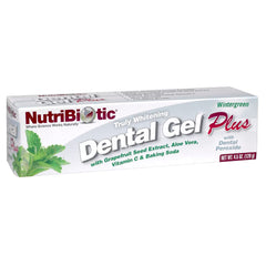 NutriBiotic Dental Gel Plus Wintergreen 4.5 oz bottle and label