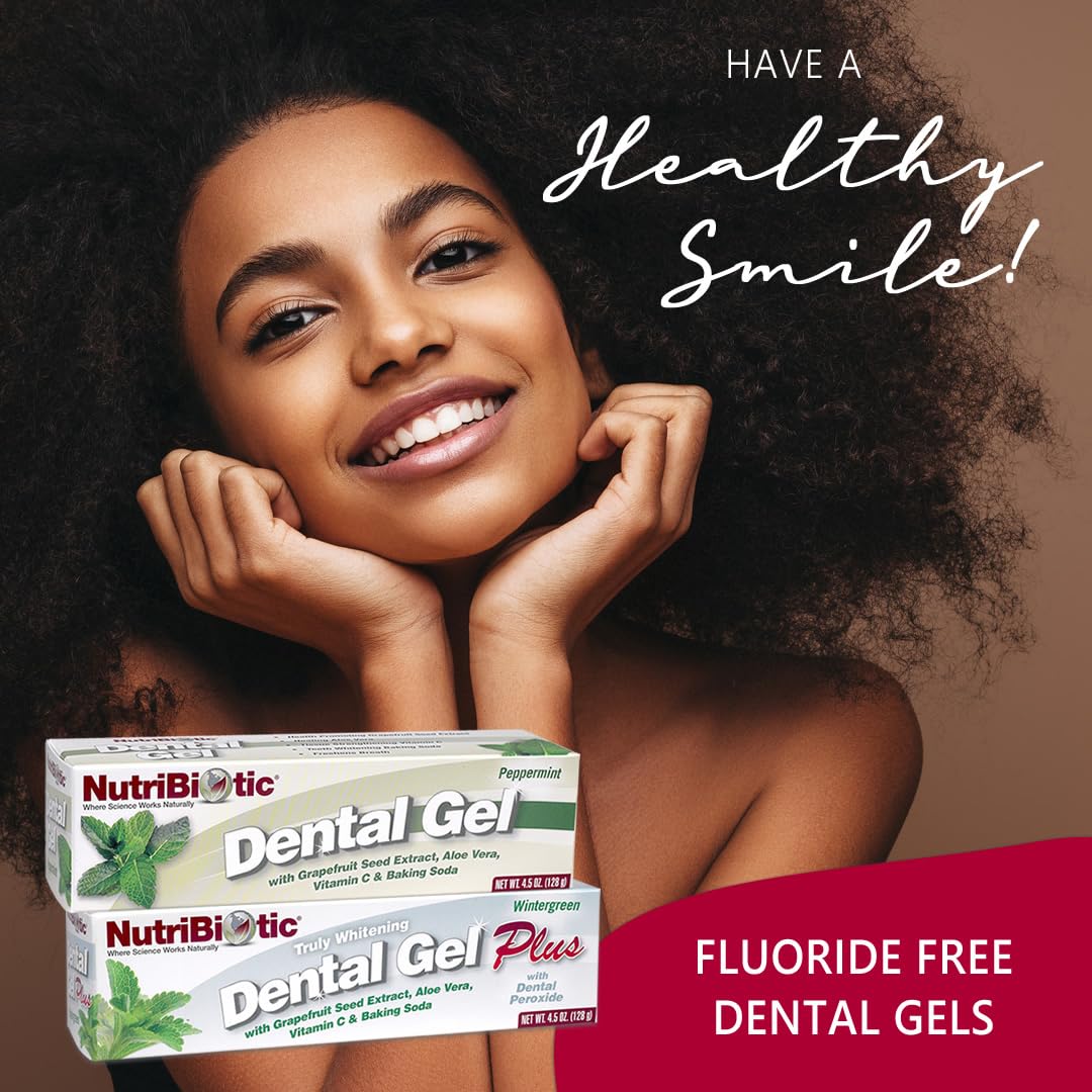 NutriBiotic Dental Gel Plus Wintergreen packaging and branding