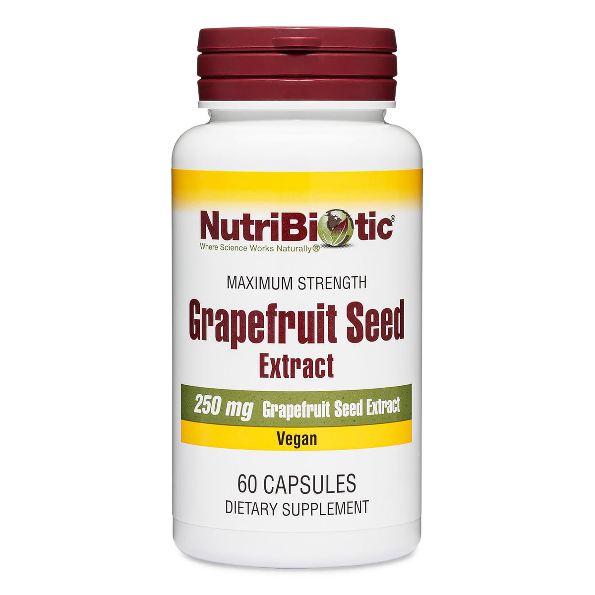 NutriBiotic Grapefruit Seed Extract Capsules 250 mg – 60 count